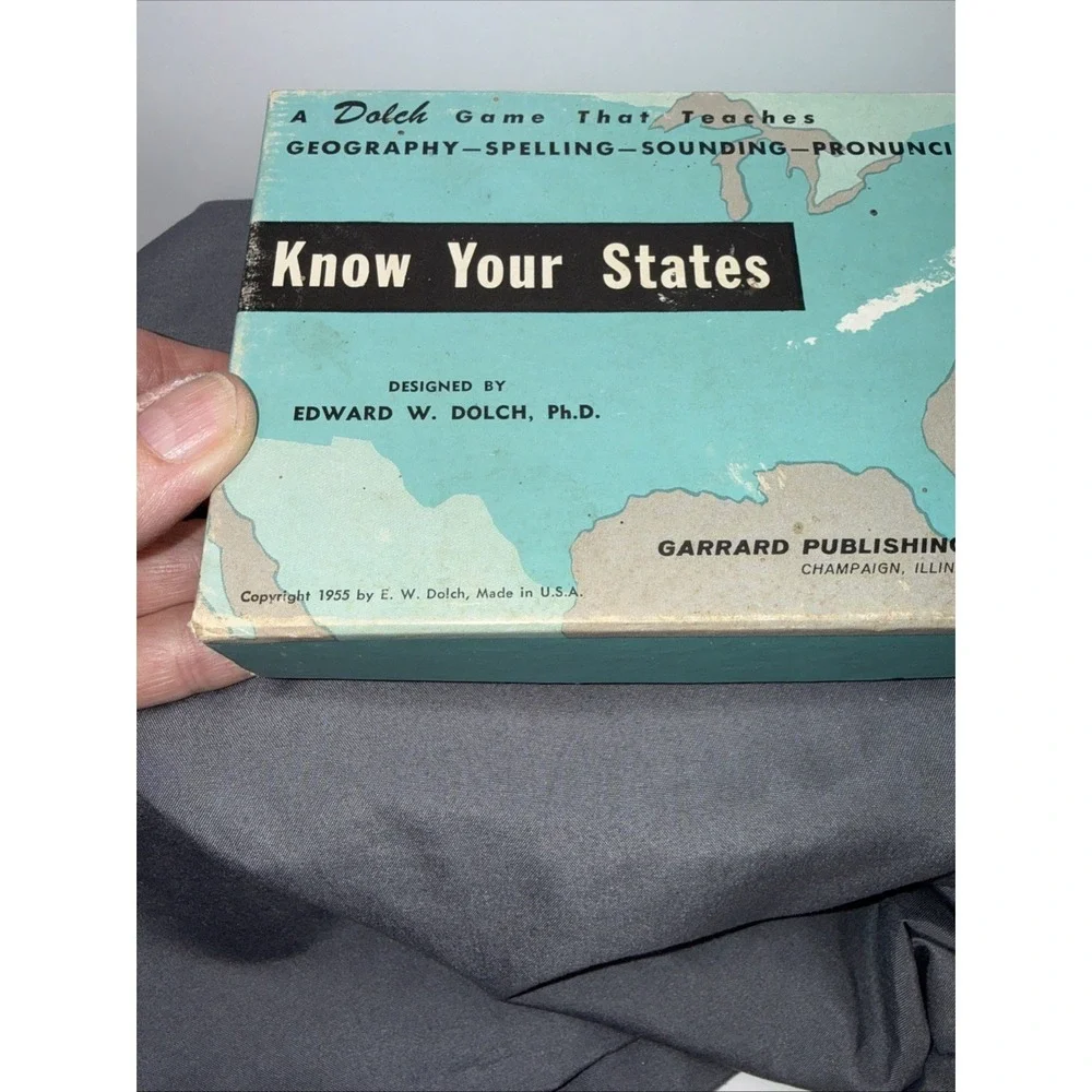Know Your States-Geography Learning Game - Copyright 1956 Directions Included